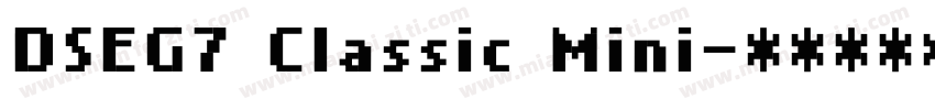 DSEG7 Classic Mini字体转换